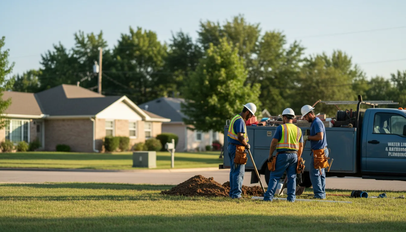 Residential water line and bathroom plumbing service in Keosauqua, IA